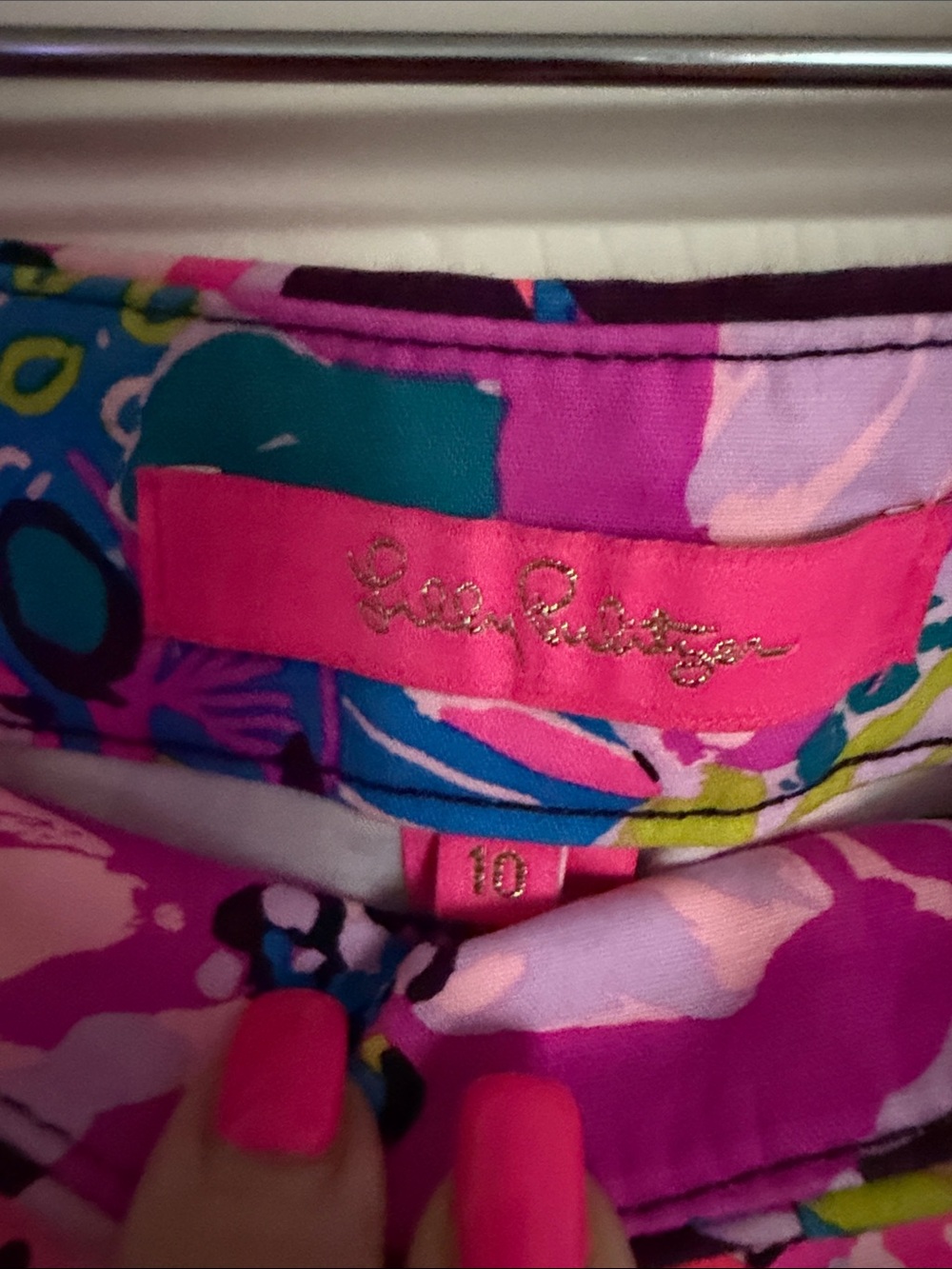 NWT Lilly Pulitzer Floral High-Waist Shorts in Pink Multi with side zipper - Picture 2 of 5
